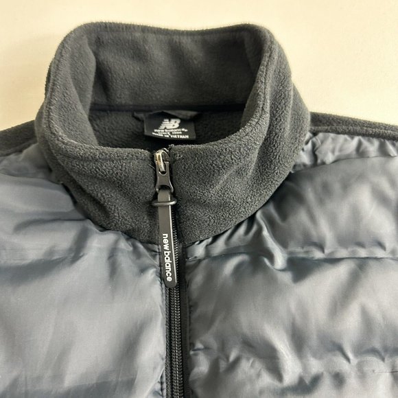 NEW BALANCE BLACK POLAR FLEECE FULL ZIP JACKET MENS SIZE LARGE OUTDOOR - Picture 3 of 7